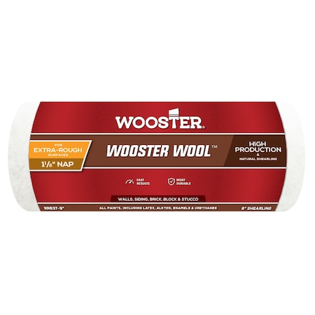 Wooster 9" Paint Roller Cover, 1-1/2" Nap, Shearling RR637-9